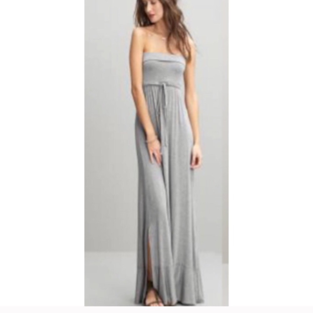 Banana Republic “Festive” Gray Maxi Dress L